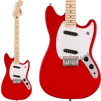 Squier by Fender  SONIC MUSTANG Maple Fingerboard White Pickguard Torino Red エレキギター ムスタング ショートスケールソニック スクワイヤー / スクワイア 【 札幌パルコ店 】