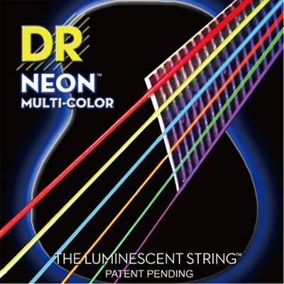 DR  NMCA-11 NEON MULTI-COLOR Custom Light 011-050 アコースティックギター コーティング弦  【 三宮オーパ店 】