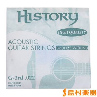 HISTORY  HAGSH022 アコースティックギター弦 G-3rd .022 【バラ弦1本】 ヒストリー 【 イオンモール神戸北店 】