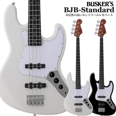 BUSKER'S  BJB-Standard BLK ジャズベースタイプ ローステッドメイプルネック バスカーズ 【 ＴＨＥ　ＯＵＴＬＥＴＳ　ＨＩＲＯＳＨＩＭＡ店 】