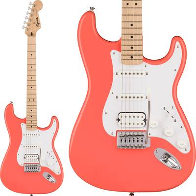 Squier by Fender  SONIC STRATOCASTER HSS Maple Fingerboard White Pickguard Tahitian Coral ストラトキャスター エレキギターソニック スクワイヤー / スクワイア 【 マークイズ福岡ももち店 】