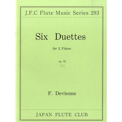 フルートクラブ名曲シリーズ293 ドゥヴィエンヌ作曲 6つの二重奏曲OP．53（1） ／ 日本フルートクラブ出版