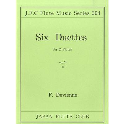 フルートクラブ名曲シリーズ294 ドゥヴィエンヌ作曲 6つの二重奏曲OP．53（2） ／ 日本フルートクラブ出版