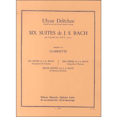 GYW00009001 ﾊﾞｯﾊ無伴奏チェロ組曲BWV 1007-1012/無伴奏ｸﾗﾘﾈｯﾄ用 ／ ルデュック社