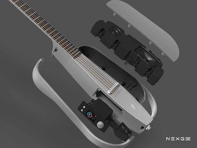 NEXG SE PINK (ピンク)スマートギター アコースティックギター 静音 アンプ内蔵 Blutooth搭載 専用ケース付属 関連画像