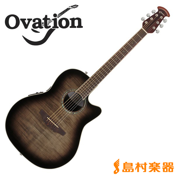 Ovation Celebrity CS24P Transparent Black Flame Mid Depth エレアコギター オベーション セレブリティ 