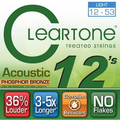 Cleartone PHOSPHOR BRONZE アコースティックギター弦 ライトゲージ 012-053 クリアトーン 