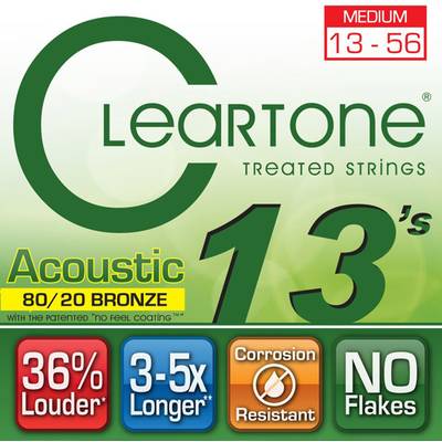 Cleartone 80/20 BRONZE アコースティックギター弦 ミディアムゲージ 013-056 クリアトーン 