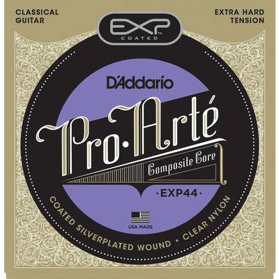 D'Addario EXP44 コーテッドシルバーワウンド クリアナイロン エクストラハードテンション ダダリオ プロアルテ クラシックギター コーティング弦