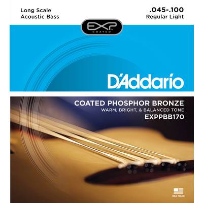 D'Addario EXPPBB170 フォスファーブロンズ コーティング弦 45-100 レギュラーライト ダダリオ アコースティックベース弦