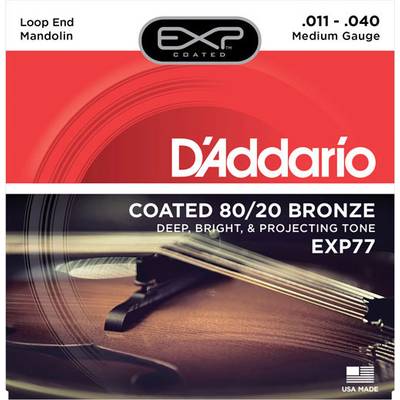 D'Addario EXP77 80/20ブロンズ コーティング弦 11-040 ミディアム ダダリオ フラットマンドリン弦