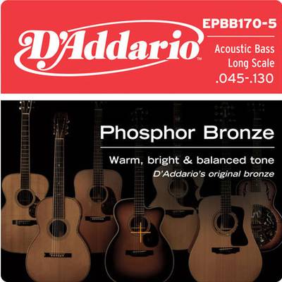 D'Addario EPBB170-5 アコースティックベース弦 Phosphor Bronze Acoustic Bass 045-130 【5弦】 ダダリオ 