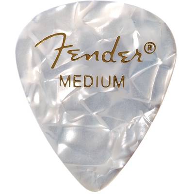 Fender Premium Celluloid 351 Shape Picks Medium White Moto 12-Pack ピック 12枚セット ミディアム セルロイド ティアドロップ フェンダー 
