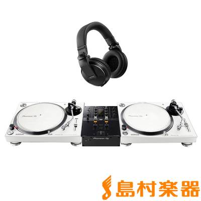 Pioneer DJ PLX-500-W + DJM-250MK2(ミキサー) + HDJ-X5-K(ヘッドホン) アナログ DJセット パイオニア 