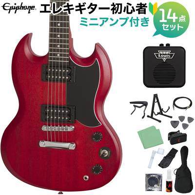 Epiphone SG Special Satin E1 Vintage Worn Cherry エレキギター 初心者14点セット 【ミニアンプ付き】 エピフォン 【WEBSHOP限定】