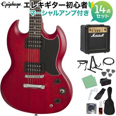 Epiphone SG Special Satin E1 Vintage Worn Cherry エレキギター 初心者14点セット 【マーシャルアンプ付き】 エピフォン 【WEBSHOP限定】