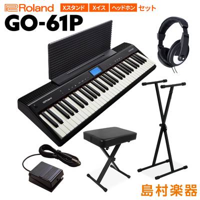 キーボード ピアノ Roland GO-61P 61鍵盤 Xスタンド・Xイス・ヘッドホンセット ローランド GO61P