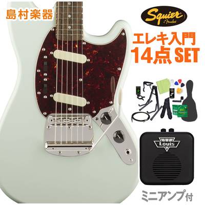 Squier by Fender Classic Vibe '60s Mustang, Laurel Fingerboard, Sonic Blue 初心者14点セット 【ミニアンプ付き】 エレキギター ムスタング スクワイヤー / スクワイア 【WEBSHOP限定】