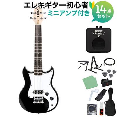VOX SDC-1 MINI BK (Black) ミニエレキギター初心者14点セット 【ミニアンプ付き】 ミニギター トラベルギター ショートスケール ブラック 黒 ボックス 