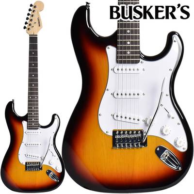 BUSKER'S BST-STD 3TS エレキギター ストラトキャスタータイプ 軽量ボディ 3トーンサンバースト バスカーズ ストラトキャスタータイプ【島村楽器限定】