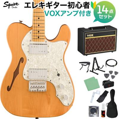Squier by Fender Classic Vibe '70s Telecaster Thinline Maple Fingerboard Natural 初心者14点セット 【VOXアンプ付き】 エレキギター テレキャスター スクワイヤー / スクワイア 