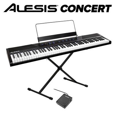 【最終在庫】 ALESIS Concert スタンドセット 電子ピアノ フルサイズ・セミウェイト88鍵盤 アレシス コンサート【Recital上位機種】