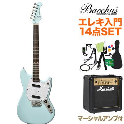 Bacchus BMS-1R PTL-SOB エレキギター初心者14点セット【マーシャルアンプ付き】 バッカス 