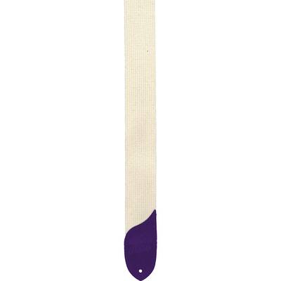 LM Products ALMJP Purple ギターストラップ エルエムプロダクツ Natural Cotton & Suede Leather Ends