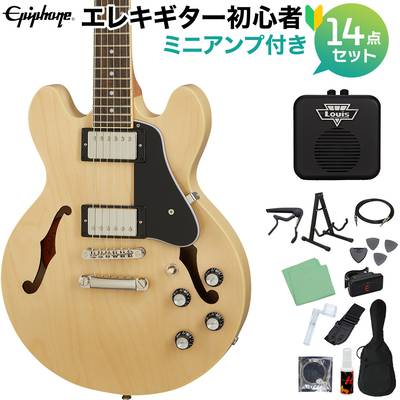 Epiphone ES-339 Natural エレキギター 初心者14点セット ミニアンプ付き セミアコギター エピフォン ES339