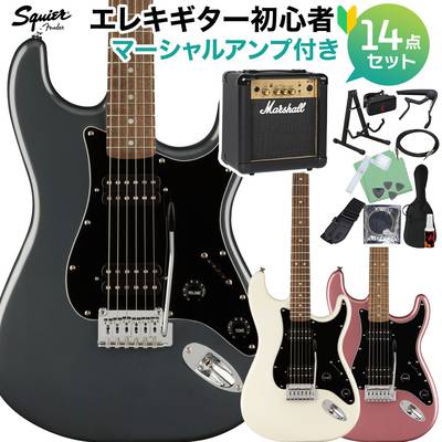 Squier by Fender Affinity Series Stratocaster HH Laurel Fingerboard Black Pickguard エレキギター初心者14点セット【マーシャルアンプ付き】 ストラトキャスター スクワイヤー / スクワイア 