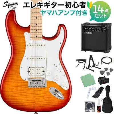 Squier by Fender Affinity Series Stratocaster FMT HSS Maple Fingerboard White Pickguard Sienna Sunburst エレキギター初心者14点セット【ヤマハアンプ付き】 ストラトキャスター スクワイヤー / スクワイア 