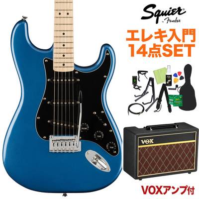 Squier by Fender Affinity Series Stratocaster Maple Fingerboard Black Pickguard Lake Placid Blue エレキギター初心者14点セット【VOXアンプ付き】 ストラトキャスター スクワイヤー / スクワイア 