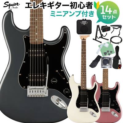 Squier by Fender Affinity Series Stratocaster HH Laurel Fingerboard Black Pickguard エレキギター初心者14点セット【ミニアンプ付き】 ストラトキャスター スクワイヤー / スクワイア 
