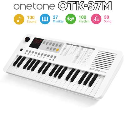 【別売ラッピング袋あり】 onetone OTK-37M WH 37鍵盤 ワントーン 子供 子供用 キッズ プレゼント キーボード 電子ピアノ 