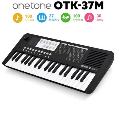 【別売ラッピング袋あり】 onetone OTK-37M BK 37鍵盤 ワントーン 子供 子供用 キッズ プレゼント キーボード 電子ピアノ 