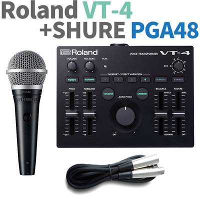 Roland AIRA VT-4 + SHURE PGA48 ダイナミックマイク マイクケーブル付属 ローランド VT4