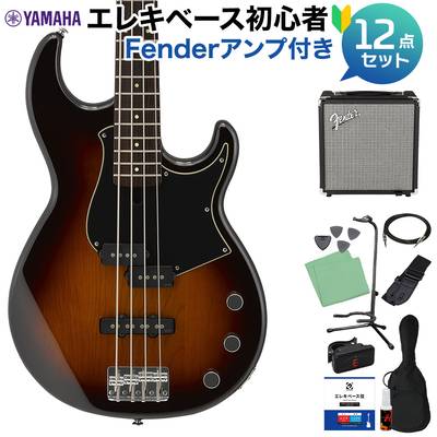 YAMAHA BB434 TBS (タバコブラウンサンバースト) ベース 初心者12点セット 【Fenderアンプ付】 ヤマハ BB400シリーズ Tobacco Brown Sunburst