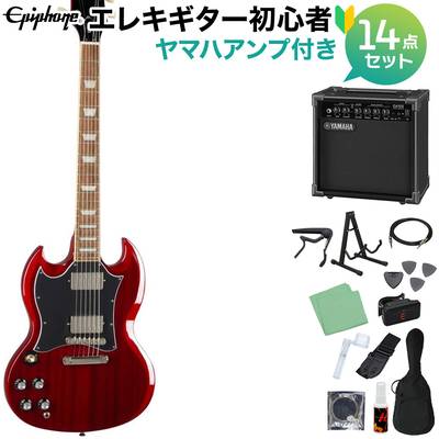 Epiphone SG Standard Left Handed Lefty Heritage Cherry エレキギター 初心者14点セット ヤマハアンプ付き エピフォン 