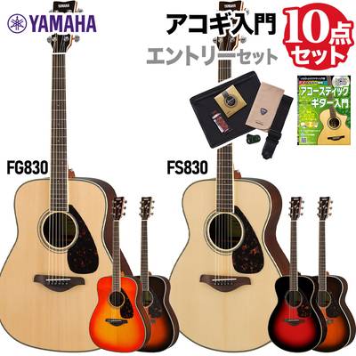 YAMAHA FS830/FG830 エントリーセット アコースティックギター 初心者 セット ヤマハ 