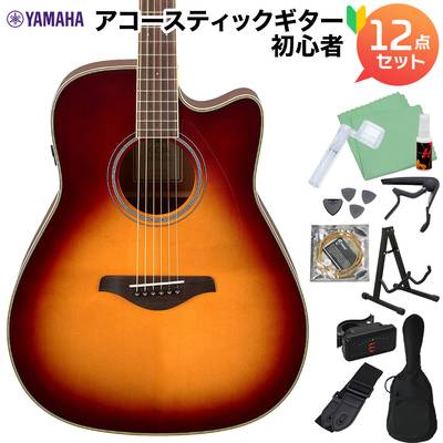YAMAHA FGC-TA BS (ブラウンサンバースト) アコースティックギター初心者12点セット エレアコ 生音エフェクト ヤマハ トランスアコースティック
