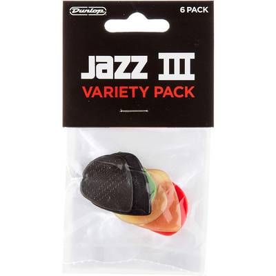 JimDunlop PVP103 ジャズ3ギターピック バラエティパック 6枚入 ジムダンロップ ピックセット JazzIII