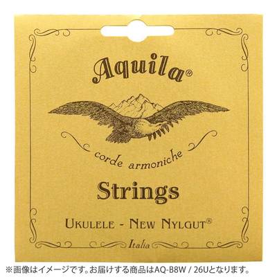 Aquila 26U Nylgut String 8弦バリトンウクレレ用 DGBE (3rd 4th Red 弦) AQ-B8W アキーラ ウクレレ弦