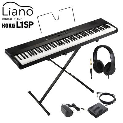 KORG L1SP BK ブラック キーボード 電子ピアノ 88鍵盤 ヘッドホンセット コルグ Liano【WEBSHOP限定】