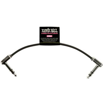 ERNiE BALL 6" Single Flat Ribbon Stereo Patch Cable Black パッチケーブル 6インチ アーニーボール P06408
