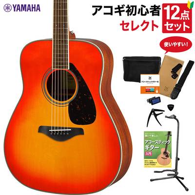 YAMAHA FG820 AB アコースティックギター 教本付きセレクト12点セット 初心者セット ヤマハ 