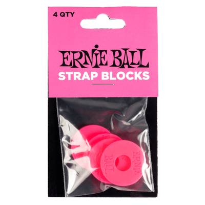 ERNiE BALL STRAP BLOCKS 4PK - PINK ストラップブロック アーニーボール P05623