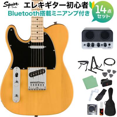 Squier by Fender Classic Vibe '50s Telecaster Left-Handed Butterscotch Blonde エレキギター初心者14点セット【Bluetooth搭載ミニアンプ付き】 テレキャスター レフティ 左利き用 スクワイヤー / スクワイア 