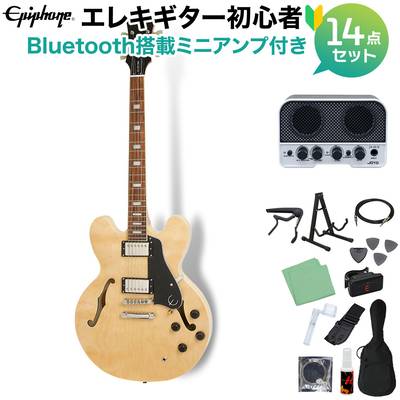 Epiphone LTD ES-335 Pro NA エレキギター初心者14点セット 【Bluetooth搭載ミニアンプ付き】 セミアコ エピフォン 
