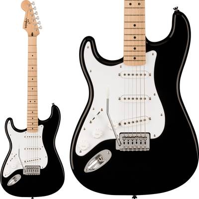 Squier by Fender SONIC STRATOCASTER LEFT-HANDED Maple Fingerboard White Pickguard Black ストラトキャスター レフティ 左利き用 エレキギター スクワイヤー / スクワイア ソニック