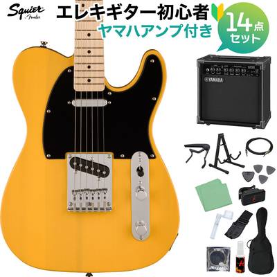 Squier by Fender SONIC TELECASTER Butterscotch Blonde エレキギター初心者14点セット【ヤマハアンプ付き】 テレキャスター スクワイヤー / スクワイア 